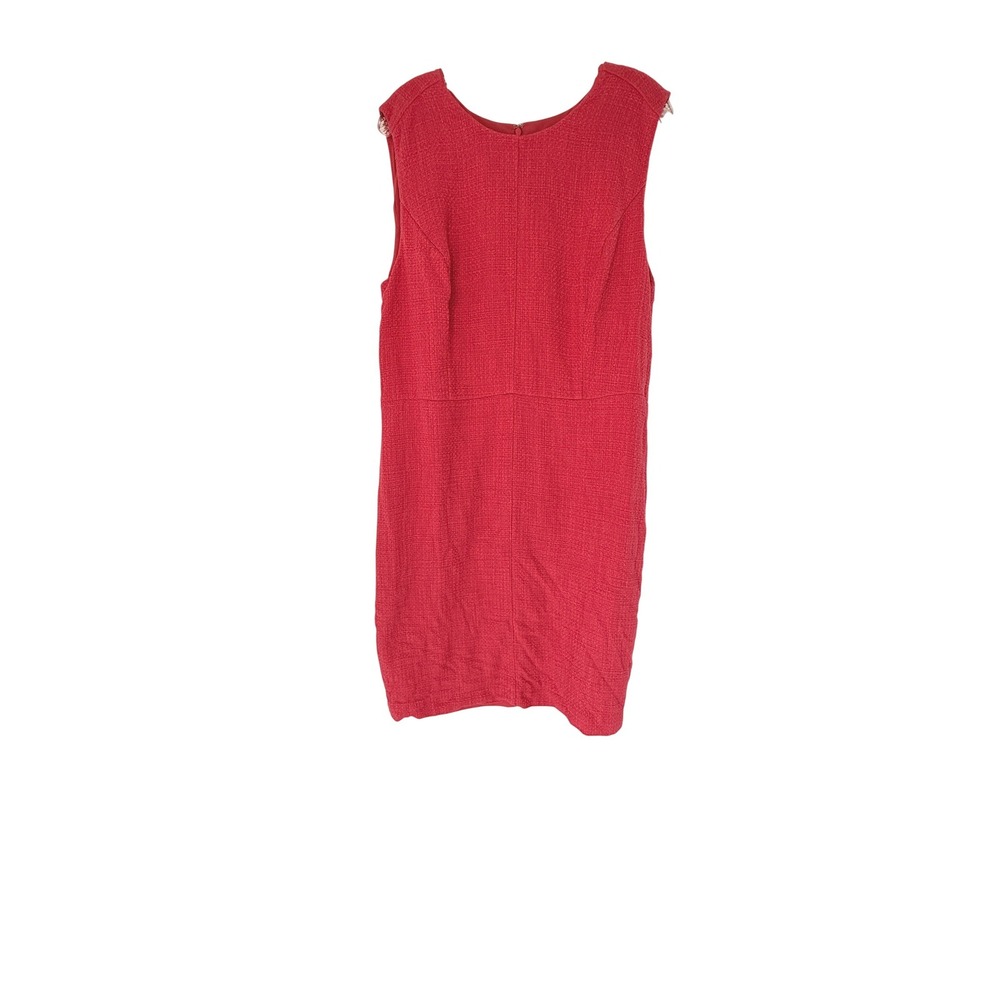 Ann Taylor Sheath Dress Women's Pink Sleeveless Office Career Work Size 18